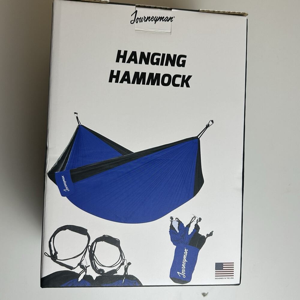Journeyman Hanging Hammock Blue Portable Camping Hammock Straps New in Box